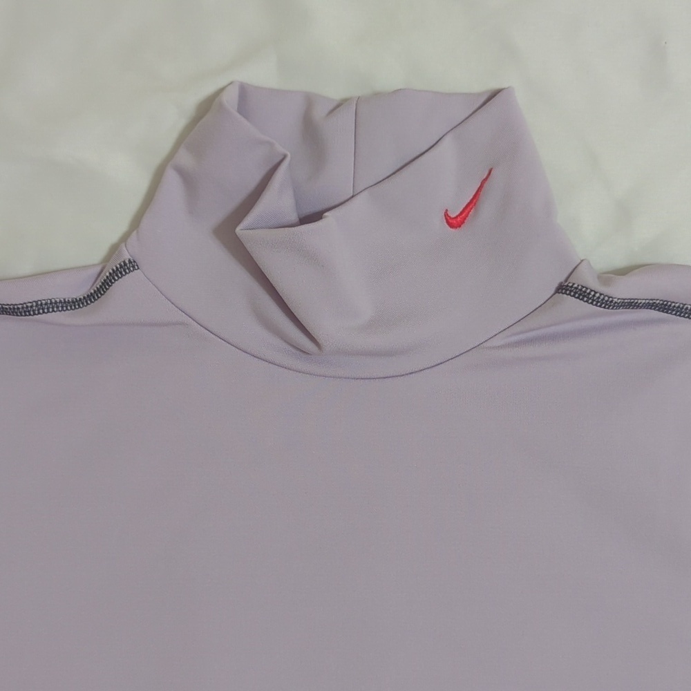 Nike Pro Dri-Fit Mock-Neck Long-Sleeve Top, Color Purple Size L (Kids) - Picture 2 of 14